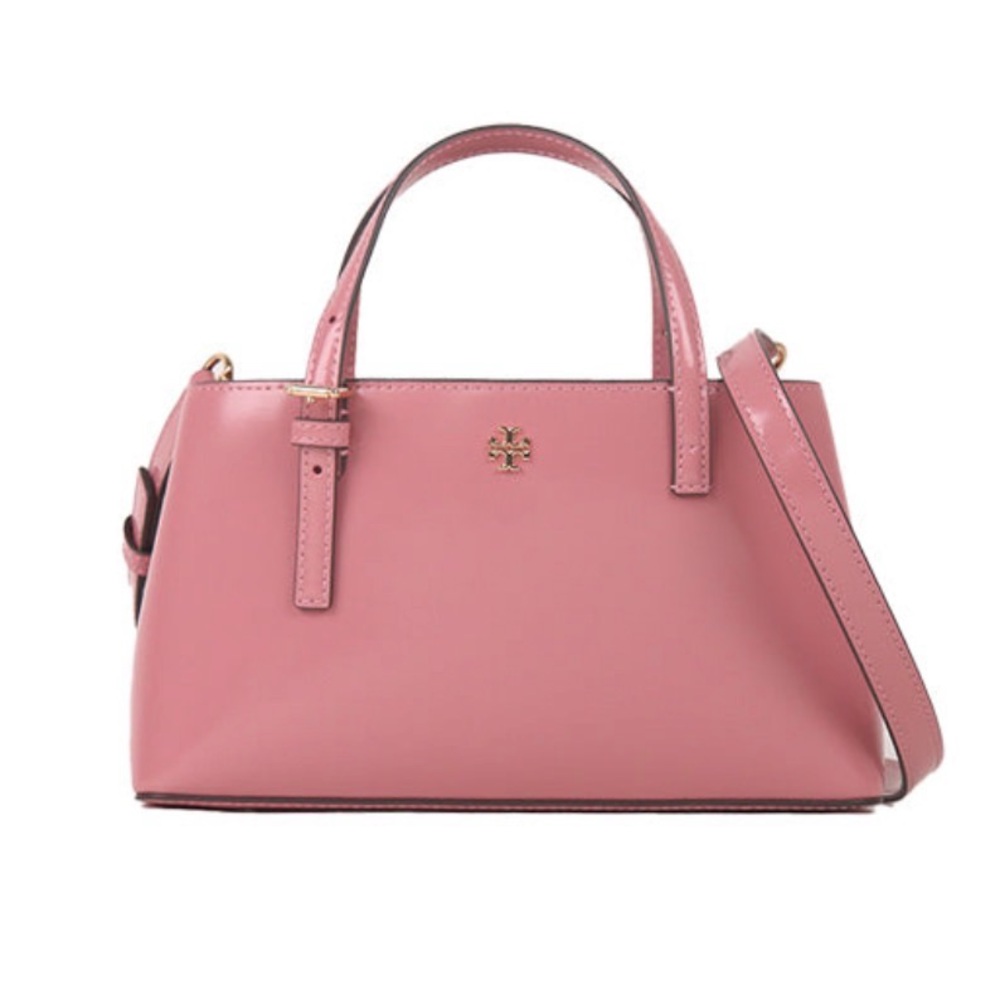 Tory Burch Ginger Pink Patent Mini Tote New With Tags